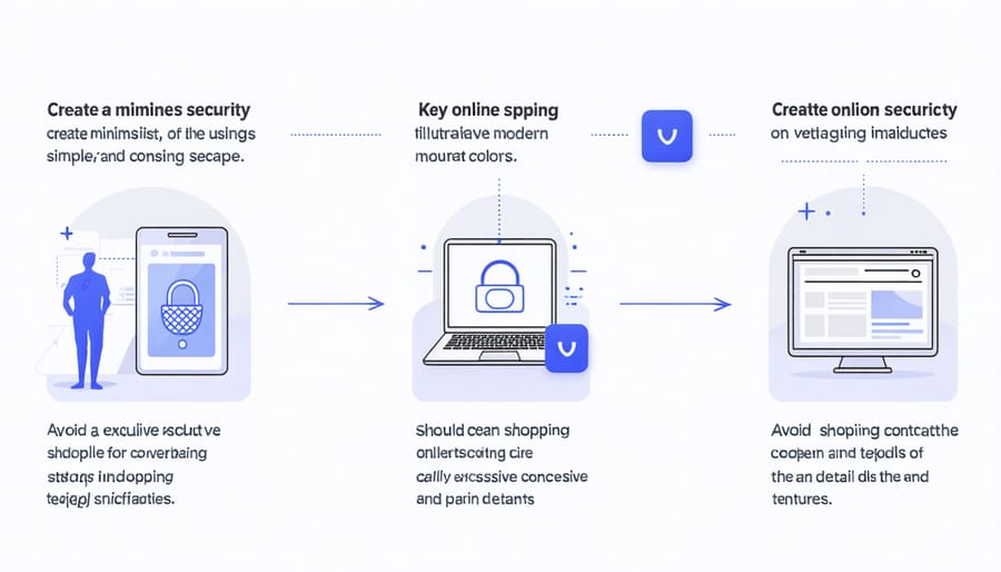 Illustration of online shopping security features for vaping products, highlighting age verification procedures